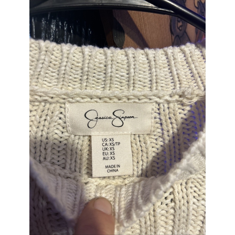 Jessica Simpson XS Cropped Knit Sweater - Picture 2 of 3